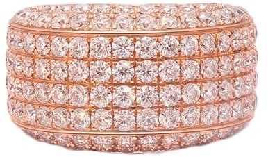 Freundschaftsringe Freundinnen, Freundschaftsringe Dünn Pilz Voller Moissanite 18K Roségold Größe 50 (15.9)
