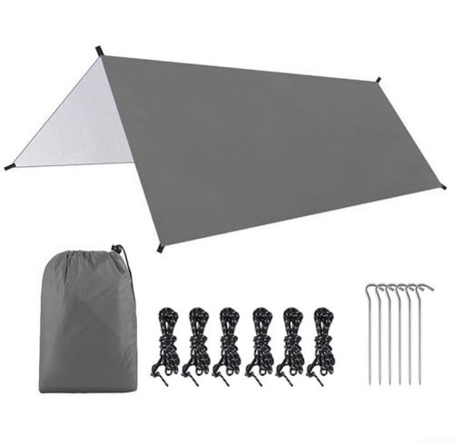 Telone impermeabile per tenda da campeggio, 300 cm, con picchetti e corda in nylon, per protezione esterna e riparo