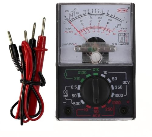 JoyousMall MF-110A Analog Multimeter with AC/DC Voltage 0–1000V, DC Current 0–500mA, Ohm x1K & dB Meter, for Electrical Training, Radio Experiments, and Field Maintenance