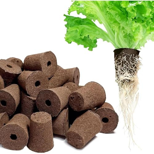 100 Stück Hydrokultur Anzuchtschwämme, Universal Ersatzschwämme für Samenkapseln, Keimset für Indoor-Garten & Hydroponik-Systeme, Fördert Wurzelwachstum & Keimung von Samen & Stecklingen, Torffrei