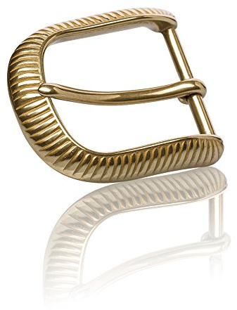 FREDERIC HERMANO Gürtelschnalle Buckle 35mm Metall Messing Antik - Buckle Bergamo - Dornschliesse Für Gürtel Mit 3,5cm Breite - Messingfarben Antik