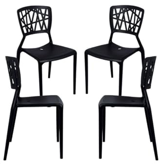 Regalos Miguel - Packs Sillas Jardín - Pack 4 Sillas Delta - Negro