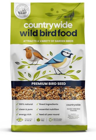 Countrywide Garden Wild Bird Seed 20kg - All Year-Round Bird Seeds for Small Garden Birds - Nutritious Food For Wild Birds with High Energy Sunflowers