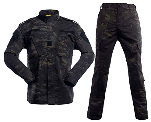 LANBAOSI Softair Tarnanzug Herren Paintball Tactical Jacke Shirt Camouflage Hose Outdoor Militär Anzug Jagdbekleidung BDU Airsoft Uniform Set