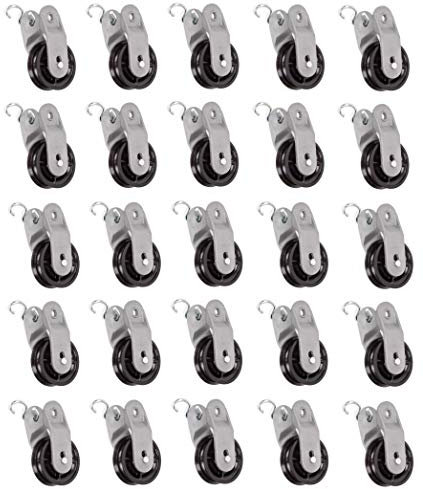 Seilrolle, Umlenkrolle Ø 40 mm für Seile bis Ø 7 mm/spaltbares Gehäuse zur einfachen Anbringung - Made in Germany - 25er Pack