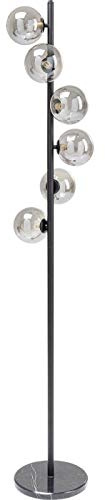 Kare Design Stehleuchte Scala Balls, Schwarz, Stehlampe, Stahlgestell, Glas Schirme, Marmor Lampenfuß, kein Leuchtmittel inklusive, 161x29x29 cm (H/B/T), 160,5x28,8x28,8