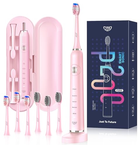 JTF Electric Toothbrush for Adults with 5 Professional Modes & Smart Timer