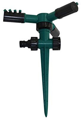 XINHUI Arroseur de Jardin Arrosage Pulvérisateur 3 têtes 360 Angles de Rotation Sprinkler avec Support Tige Jardin pelouse Automatique d'irrigation Systèmes d'arrosage Sprinkler 1 Pc