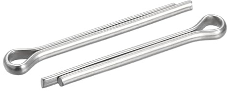 sourcing map 8Stk. Geteilter Splint 6x60mm Klippverschluss silberfarben | Edelstahl, für Kfz
