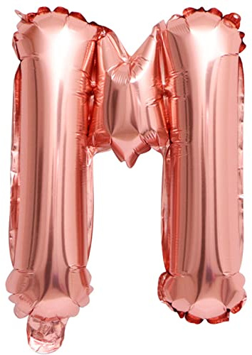 D2D | Party Balloon Buchstabe M in Rosé - Größe 40 cm - Folienballon - Buchstabenballon - Geburtstagsdeko