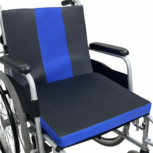 MUROCEA Coussin de siège et de Dossier pour Fauteuil Roulant pour Personnes âgées handicapées handicapés Accessoires de soulagement de la Pression, 40,6 x 45,7 cm