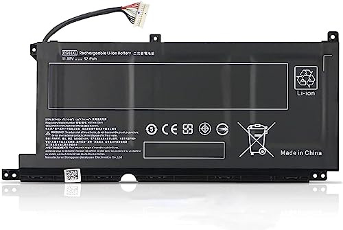 PG03XL HSTNN-DB9G HSTNN-OB1I L48430-AC1 L48495-005 Laptop Battery | Compatible with HP Pavilion Gaming 15-DK 15-dk0000 15-DK0125TX OMEN 5X FPC52 Series L48430-2C1 (11.55V 52.5Wh)