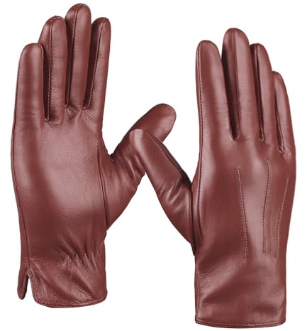 MGGMOKAY Herren Lederhandschuhe Kaschmir gefüttert | Lederhandschuhe+Herren ,Weiches Schafsleder