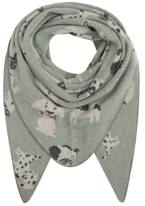 FASHION YOU WANT Dreieckstuch Stola Schal mit Viscose und Wolle - Hochwertiges Halstuch HUND - Perfekt für Herbst/Winter (avocado)