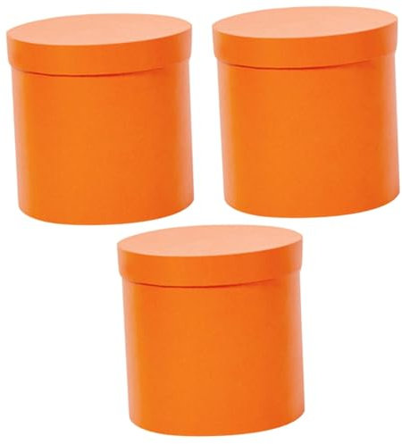 SOLUSTRE Runde Geschenkbox Tedi 3er-box Blumenstrauß-box Baby Babygeschenke Blumenverpackungsboxen Massengeschenke Weihnachtsschmuck Süßigkeiten Runder Blumeneimer Blumenzylinder Aus Papier Luxus
