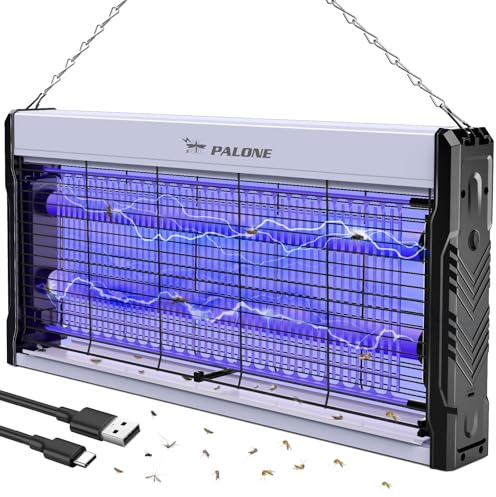PALONE 4000V Fly Killer Effective Insects Bug Zapper, UV Insect Killer, Hangable Fly Zapper, Fly Bug Trap, USB Plug Wasp Killer Attracting Mosquito to Zap for Kitchen,Home,Indoor Outdoor Garden Yard