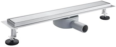 AICA caniveau de douche en acier inoxydable 70 cm, siphon douche italien 360°pour salle de bain avec fonction anti-odor et filtre à cheveux