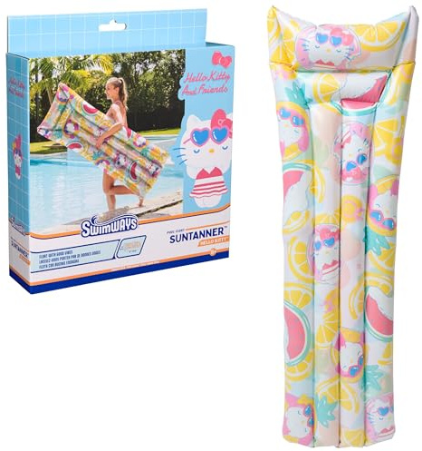 Swimways Hello Kitty Suntanner Pool Float, Inflatable Pool Floats & Kids Pool Toys, Swimming Pool Accessories & Beach Essentials for Teens Aged 14 & Up