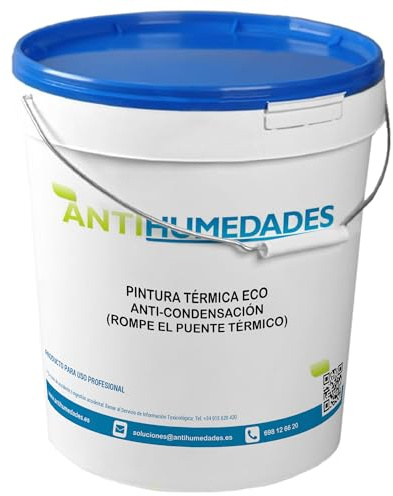 ANTIHUMEDADES Pintura Térmica Anticondensación ECO 4L Blanco | Rompe el puente térmico y evita condensación. Formato 4L blanco, ideal para baños y habitaciones pequeñas.