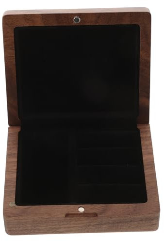 Holibanna Boîte Porte-alliances Décoration De Mariage Champêtre Organisateur D'ustensiles De Cuisine Porte Bague Vintage Porte-ustensiles Mural En Bois Light Brown