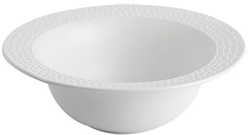Tazón De Fideos Creativo|Ensaladeras De Cocina|Tazón De Ramen De Vajilla De Cerámica|Tazón De Mezcla Redondo Apilable|Apto Para Lavavajillas Y Microondas,Blanco-4PCS,22,5x8cm (8,8x3,1 Pulgadas)