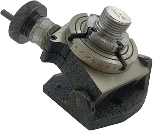 ZAPTON 4 (100 mm) Tilting Rotary Table for Milling Machines - Featuring Black Wrinkle Finish, 4-Slot Design, High Precision (36X1 Gear Ratio), Includes Boxford Adapter Thread 1-1/2 X 8 TPI