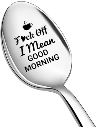 Funny Birthday Gifts for Daughter Son Coffee Tea Spoon Gift for Husband Wife Anniversary Wedding Gifts for Boyfriend Girlfriend Coffee Tea Lover Gifts for Sister Brother Best Friend Engraved Spoon