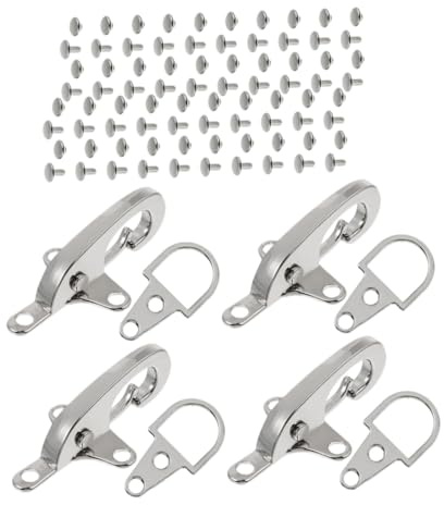 DIYEAH Gürtelschnallen 4Er-Pack Metallfliegerverschluss Zum Nähen Und Basteln Für Mäntel Daunenjacken Und Taschen Zubehör