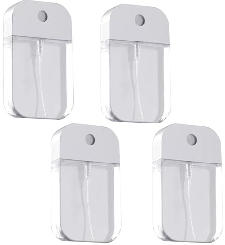 Slightly warm 4Pcs Portable Travel Spray Bottle Easy Carry Transparent Sprayer Bottle Percise Perfume Refill Fashionable Beautiful Small Hand Sanit-iser Bottle for Travel Essentials