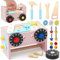 KidBloom Geschenk Mädchen 2 Jahre, Werkzeugkoffer Kinder Holzspielzeug, Werkzeug Kinder ab 2 3 4 Jahre