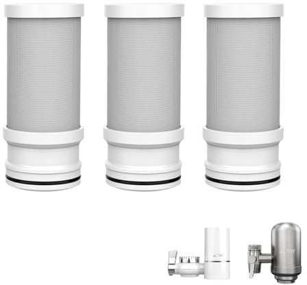 ALTHY Faucet Water Filter Replacement Accessories for T1/T2 System ，Include 3 Pieces