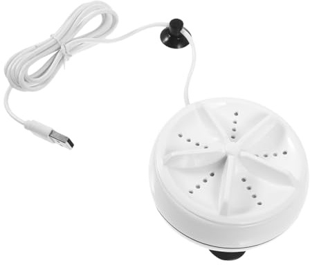Mini Lavatrice Portatile Bianco 1l per Biancheria Intima e Calze | Spazi Ridotti e Dormitori, Pulizia Efficiente e Accurata, Dispositivo Turbo Integrato, Plastico e Metallo