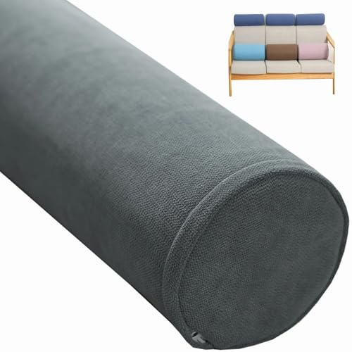 seokor Rollenkissen lang 40/45/50/60/80/90cm Nackenrolle Weichem Zylindrisches Nackenkissen Bequemes mit Reißverschlus für Kopf, Nacken, Rückenstütze Reisekissen(B1,20x80cm)