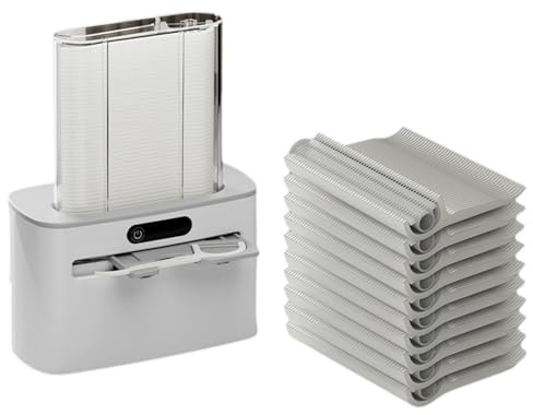 Dispensador inteligente de hilo dental sin contacto con sensor, soporte recargable, solución for el cuidado dental sin contacto, con 500 unidades(White)