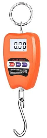 ThreeH Elektronische Hängewaage 200Kg/440Lbs Ergonomischer Haken Leicht Tragbar mit LCD Display