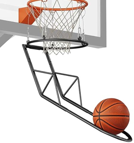 Basketball-Trainer: Metallring-Zubehör, robustes Fangnetz, robuster Stahlrahmen, kompakter Ballrücklauf, zuverlässiges Trainingsgerät für Adol