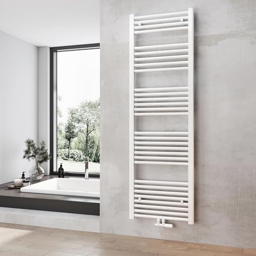 Heilmetz® Badheizkörper Weiß Handtuchtrockner Heizung 1600 x 500 mm Bad Heizkörper Handtuchheizkörper Mittelanschluss Handtuchwärmer