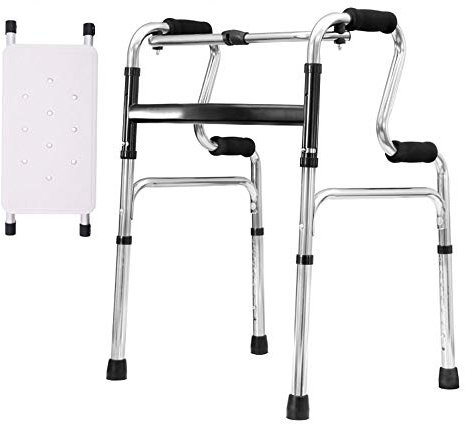 Bseack Déambulateur Marcher Mobilité Aide avec Baignoire Plate Walkers Standard for Les Personnes âgées réglable en Hauteur déambulateurs léger for la réhabilitation Old Man (Color : Gray)