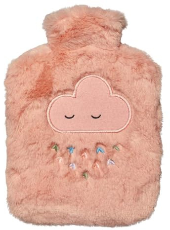 DRAEGER Paris - Bouillotte Corail Peluche Nuage - Chauffante Hiver Cocooning - Cadeau Enfant - Ventre Adulte