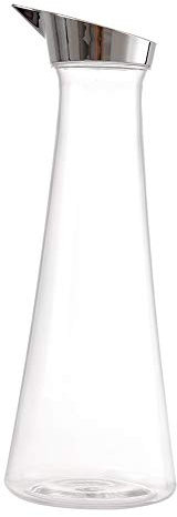 Jarra de agua con tapa, jarra de agua acrílica transparente, jarra de jugo de gran capacidad de 1,4 l para servir té helado, limonada, sangría, leche