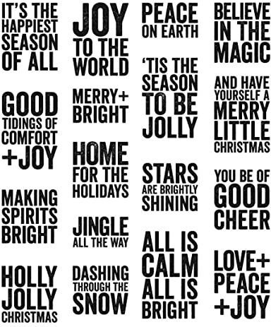 Stampers Anonymous - Tim Holtz Cling RBBR Stamp Set MIN, Bold Tidings Mini,CMS440