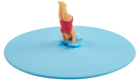 Lurch 210891 Mein Deckel Splash Girls Monika Mut Glasabdeckung aus Premium-Platin-Silikon Ø10,5cm, Blau
