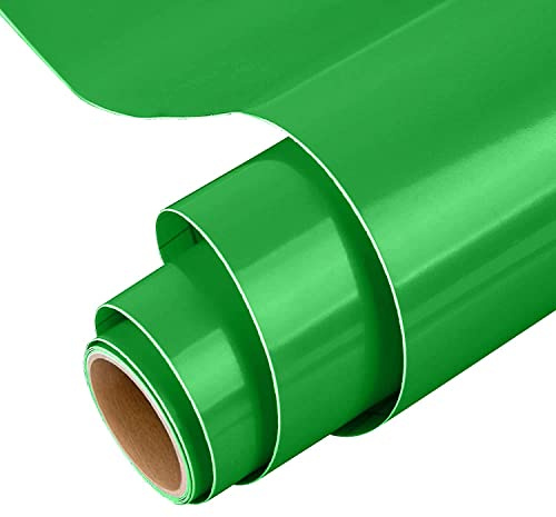 IModeur Glänzend grün Vinylfolie Plotter - 30,5 x 152,5 cm grün Plotterfolie Vinyl für selbstklebendes Vinyl für DIY-Geschenke, Geburtstagsfeier