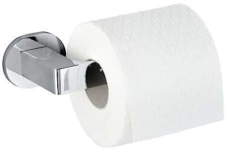 WENKO Toilettenpapierhalter Mod. UV-Loc Maribor selbstklebend ohne Bohren luxuriöser Wandhalter UV-Kleber glänzend Chrom Zinkdruckguss für Badezimmer Bad-Accessoires Bad-Deko 17 x 5 x 7,5 cm