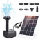 Irishom Pompa Acqua Solare Pompa Fontana Solare per Vasca per Uccelli con Pannello Solare 3W 5V 7 ugelli Max. Altezza dell'Acqua 50 cm per la Decorazione del Giardino