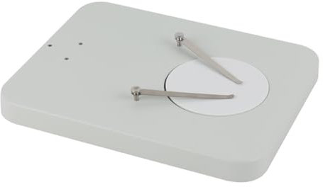 Mikroskop-Zubehör-Kit 32 mm Säulentisch Arbeitsbasis Ständer Trinokular Binokular Stereohalter Zubehör Mikroskopische Objektträger (Size : White plate)