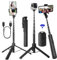 66Phone Tripod,Tripod for iPhone&Cameras,All-in-1 Tripod Stand with Rechargeable Remote Control and Rotate Phone Holder,Selfie Stick for Photograph, Live Streaming, Video Recording(black)
