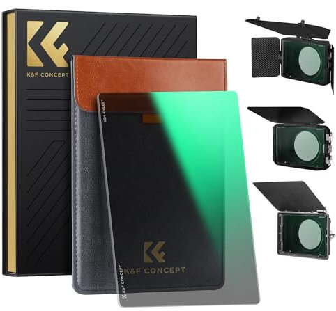 K&F CONCEPT Nano-x Cine Filtro Densidad Neutra ND4 4X5.65 de Vidrio Óptico HD con 28 Capas Revestimient Filtro Cuadrado de Cine Compatible con Tilta SmallRig Matte Box para Fotográfica