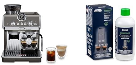 De'Longhi La Specialista Arte Evo EC9255.T Espresso Siebträgermaschine, mit Cold Brew-Funktion, mit Professioneller Milchaufschäumdüse, Sensor-Mahlwerk, inkl. Barista-Kit, Titan mit DLSC 500 Entkalker