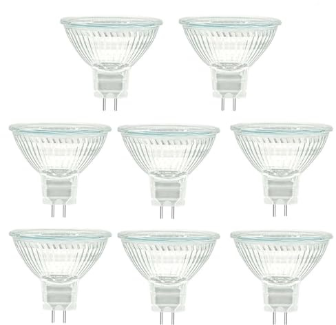JQslight Ampoules Halogènes Réflecteur GU5.3 20W, Dimmable Projecteur, Ampoule Spot Halogène MR16, 400LM, Blanc Chaud 2700K, 36 °Faisceaux, Base à 2 Broches, Lampe à Réflecteur